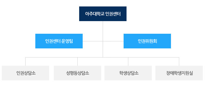 Ajou University Human Rights Center Organizational Chart